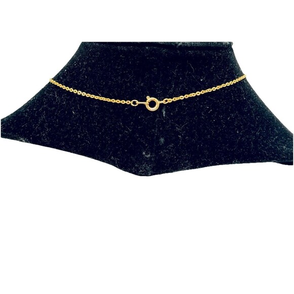 Vintage Initial Pendant Necklace Puffed Block Letter N Made in USA Gold Tone - Picture 3 of 4